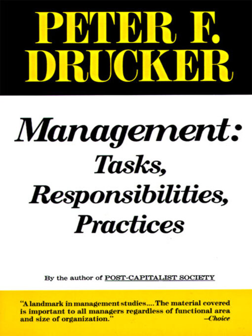 Title details for Management by Peter F. Drucker - Available